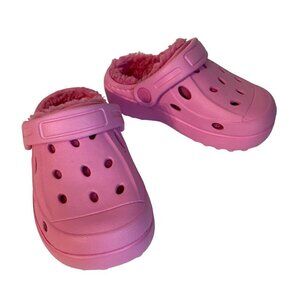 Berkley and Jensen Pink Kids Lined Clogs Size 7